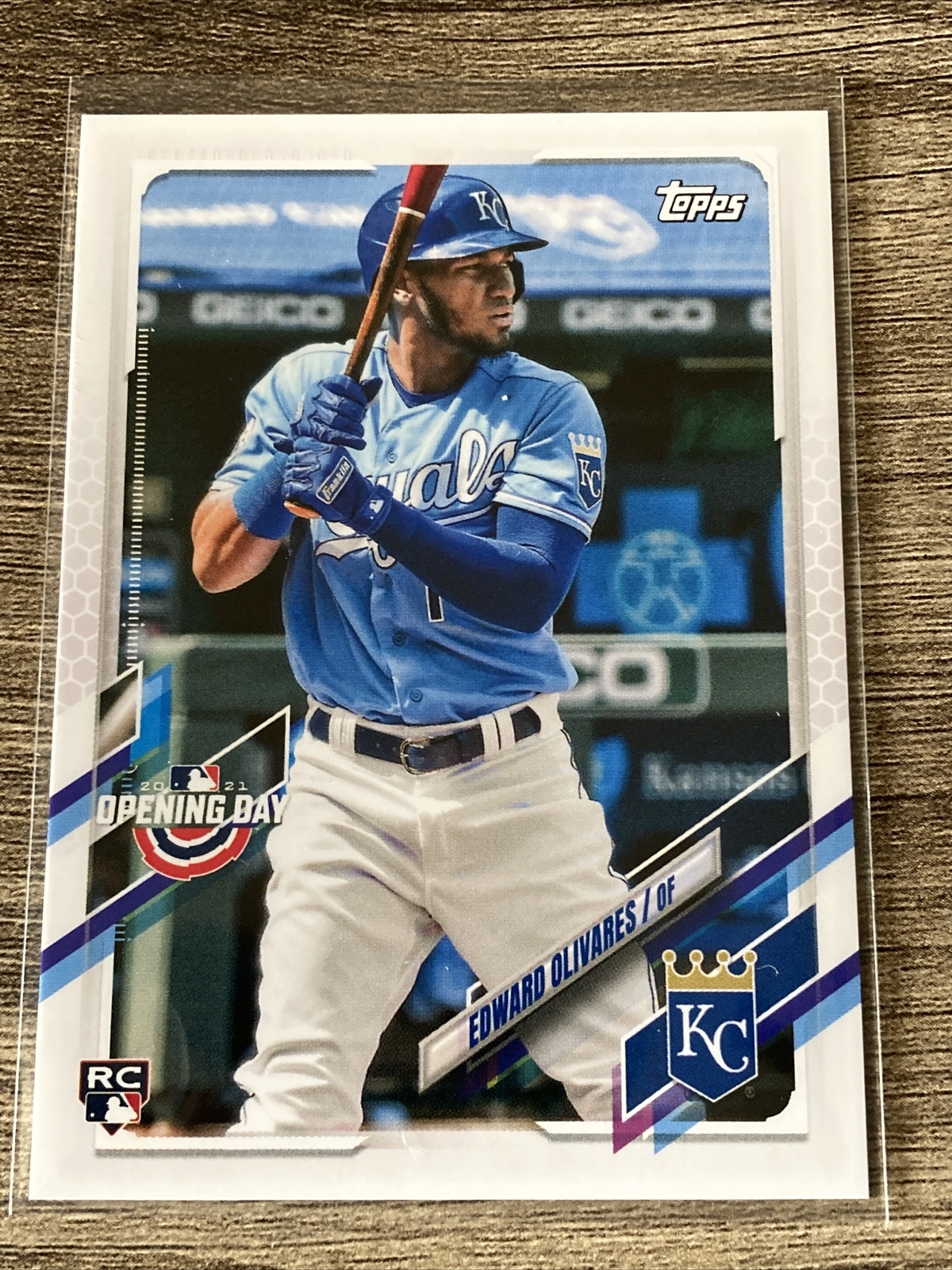 2021 Topps Opening Day Edward Olivares RC #165 Kansas City Royals