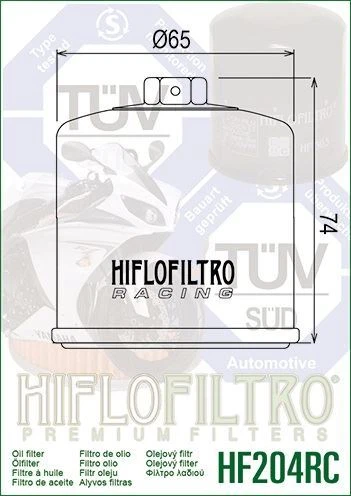 Filtro de aceite de alto rendimiento Hi-Flo - HF204RC Yamaha YZF-R1 2009 - 2014 Foto 2 de 2