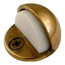 Solid Brass Floor-Mount 1” Dome Door Stop, Antique Brass, Hickory PBH3000-AB