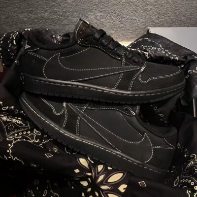 Travis Scott x Nike Air Jordan 1 Low Black Phantom DM7866-001 | eBay