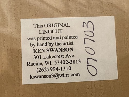 Ken Swanson 2er Set Linolschnitt Drucke "Schraube" & "Nagel" signiert nummeriert mattiert 8x10 - Bild 4 von 11