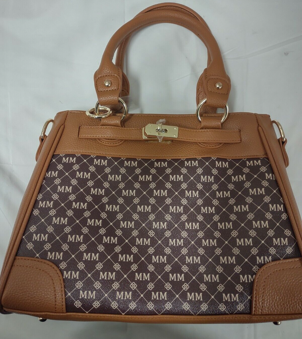 The Danbury Mint Handbag Purse Bag Womens  Medium Brown Personalized MM Latter