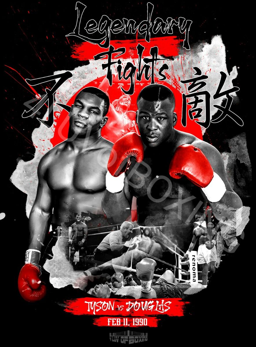 Buster Douglas v Mike Tyson Canvas Print & Poster