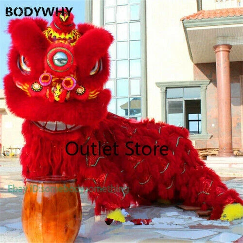 Pantalones de baile de león arte popular chino disfraz para adultos lana solo león del sur pantalones Foto 3 de 4