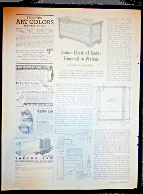 1944 VTG Print Multi Ads Art Colors Strother Pattern Service Thermo Saw