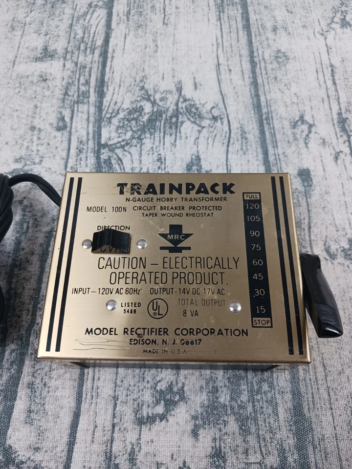 Paquete de tren calibre N MRC 100N - Paquete de energía de control de tren modelo/transformador de pasatiempo Foto 2 de 4