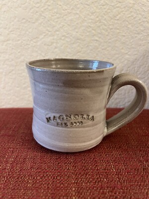 Magnolia Market Studio Pottery Handmade Ceramic Mug Black Oak Art Waco TX Gaines
