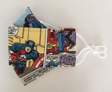 Captain America Comic Book 100 Cotton Fabric Face Mask For Adult FREE SHIPPING