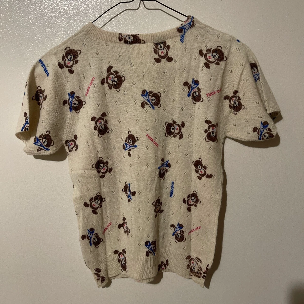 Hysteric Glamour Grunge Pops Teddy Bear Knit Top XS S