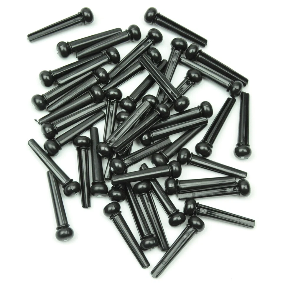 50pcs Universal Acoustic Guitar Bridge Pins Plastic Black - image 3 of 3