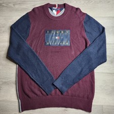 Tommy Hilfiger Burgundy Long Sleeve Crew Neck Sweater 2XL