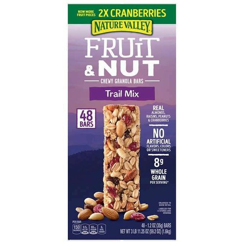 Nature Valley Fruit & Nut Chewy Granola Bar Trail Mix 1.2 Oz 48count