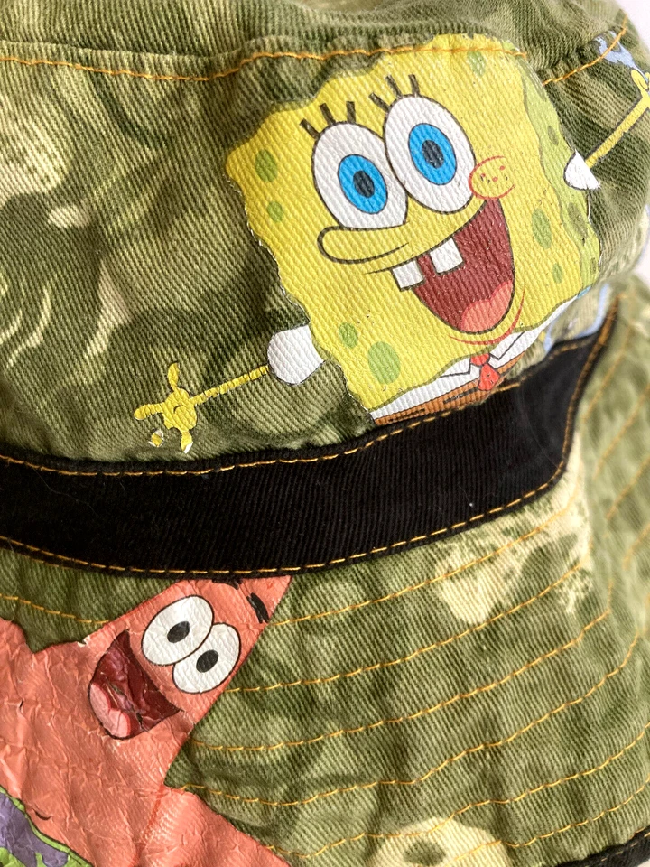 Bob Esponja & Patrick ~ Chapéu de Sol Balde Camuflado Infantil Nickelodeon 2013 Tamanho Único - Imagem 2 de 4