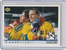 1992-93 Upper Deck #369 Peter Forsberg / Arto Blomsten Sweden Quebec Nordiques