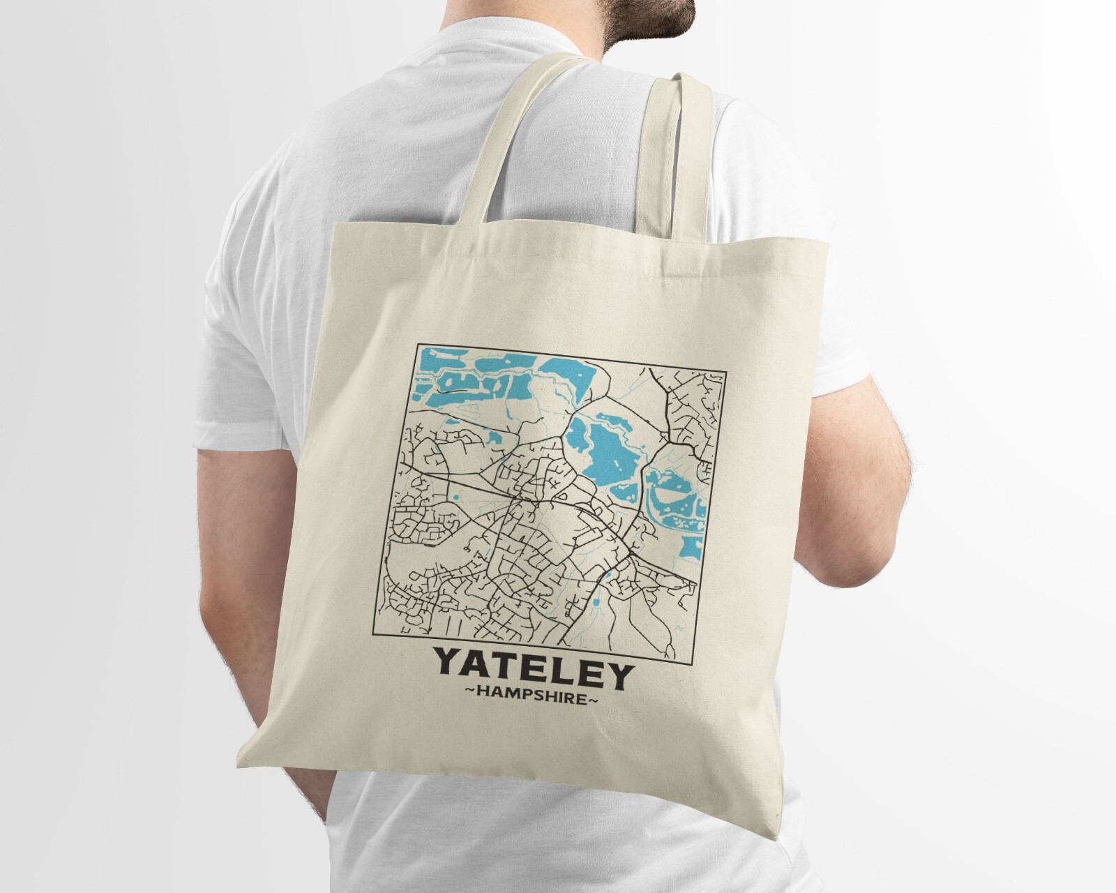 Yateley Hampshire City Street Map Tote Bag eBay