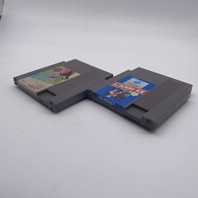 Lot Of 2 NES Games Golf Challenge Pebble Beach And Ice Hockey Cartridges Only