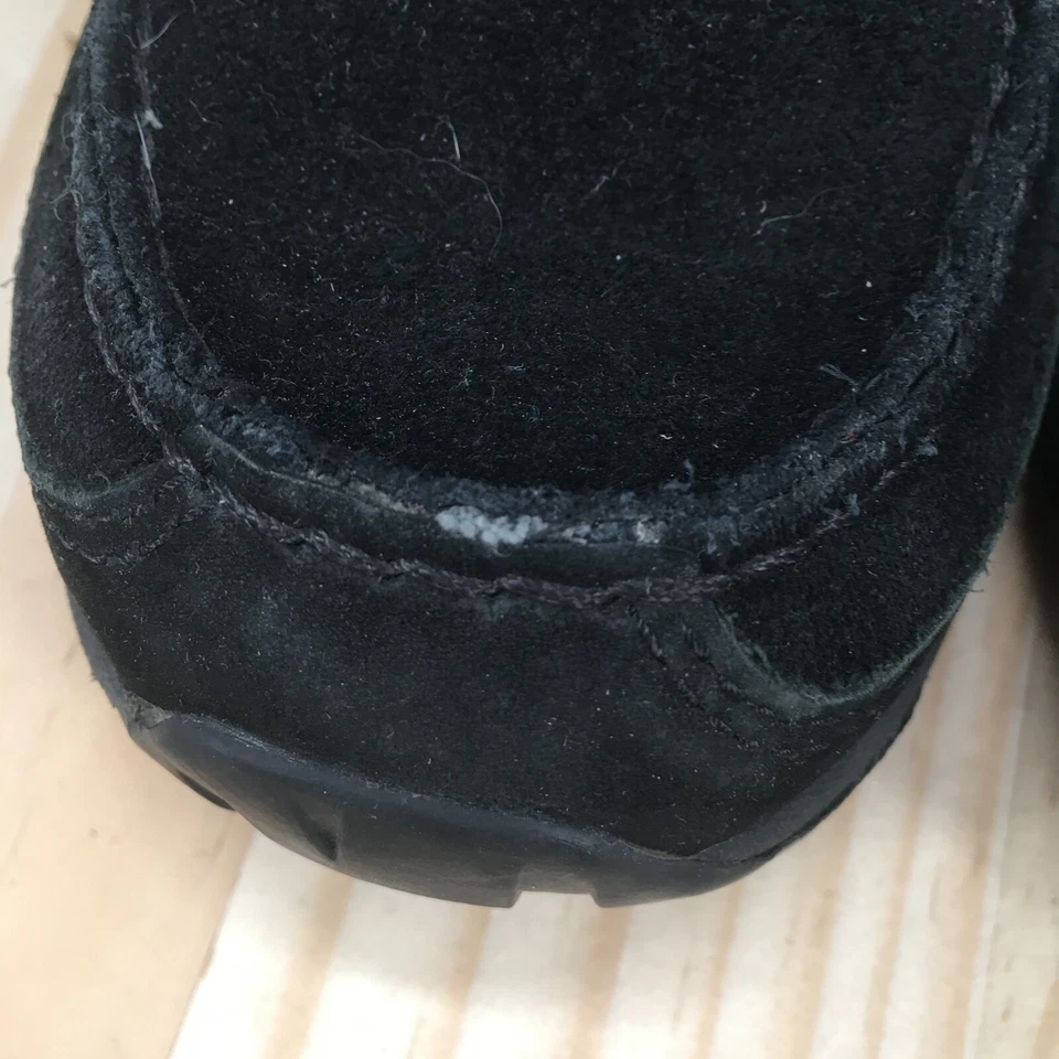 Botas Lands End femininas 9 B Chukka camurça preta com cadarço conforto casual tornozelo top - Imagem 3 de 4