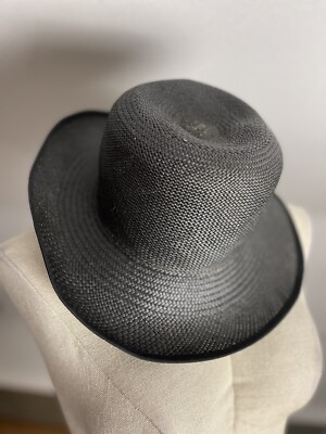 Brookies Boswell Black Panama Hat, M, EXCELLENT