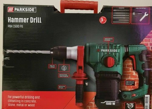 Parkside 1500w Hammer Drill Bit And 