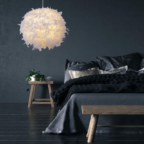 Gigi Fluffy Feather Light/Lamp Shades for Pendant Ceiling Light,Table/Floor Lamp - Picture 30 of 47