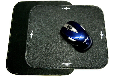 Mouse Pad. Smooth Leather Quality 2 colors Unique Made in USA