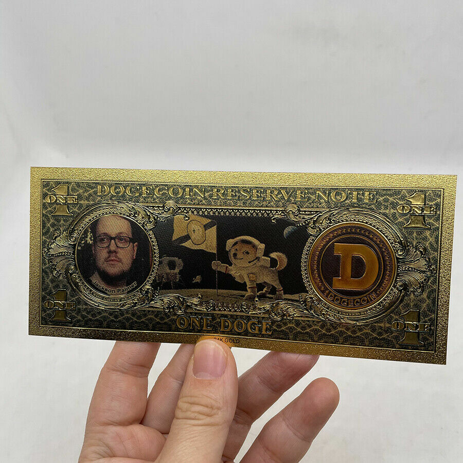 Dollar Bill Dogecoin Dogebill Commemorative Banknote Coin Collectors Gold  Plated | eBay