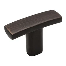Cosmas Cabinet Hardware Oil Rubbed Bronze Subtle Arch T Knobs #2363ORB