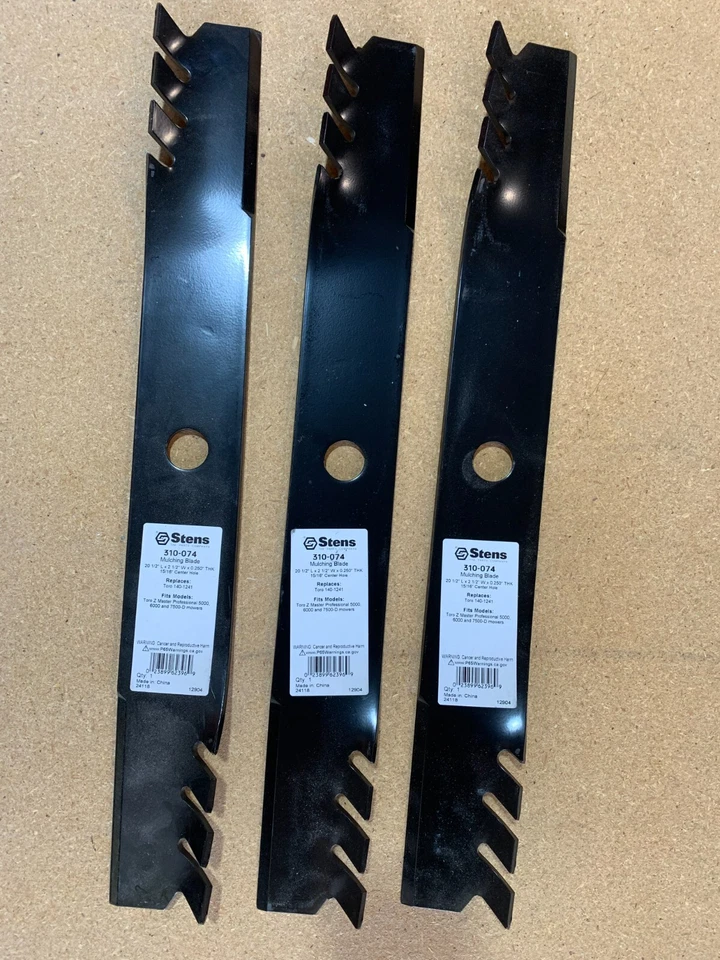 Set/3 60" Atomic (Gator Style) Mulching Blades for Toro 140-1241 5000 6000 7500D - Image 1 of 1
