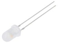 2X OSM5DS5B62A Led 5Mm Warmweiß 1560-2180Mcd 60° 3-5V 20Ma Front: GewöLbt Optosu