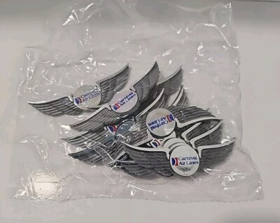Pack Of 10 Carnival Airlines Junior Pilot Kiddie Wings