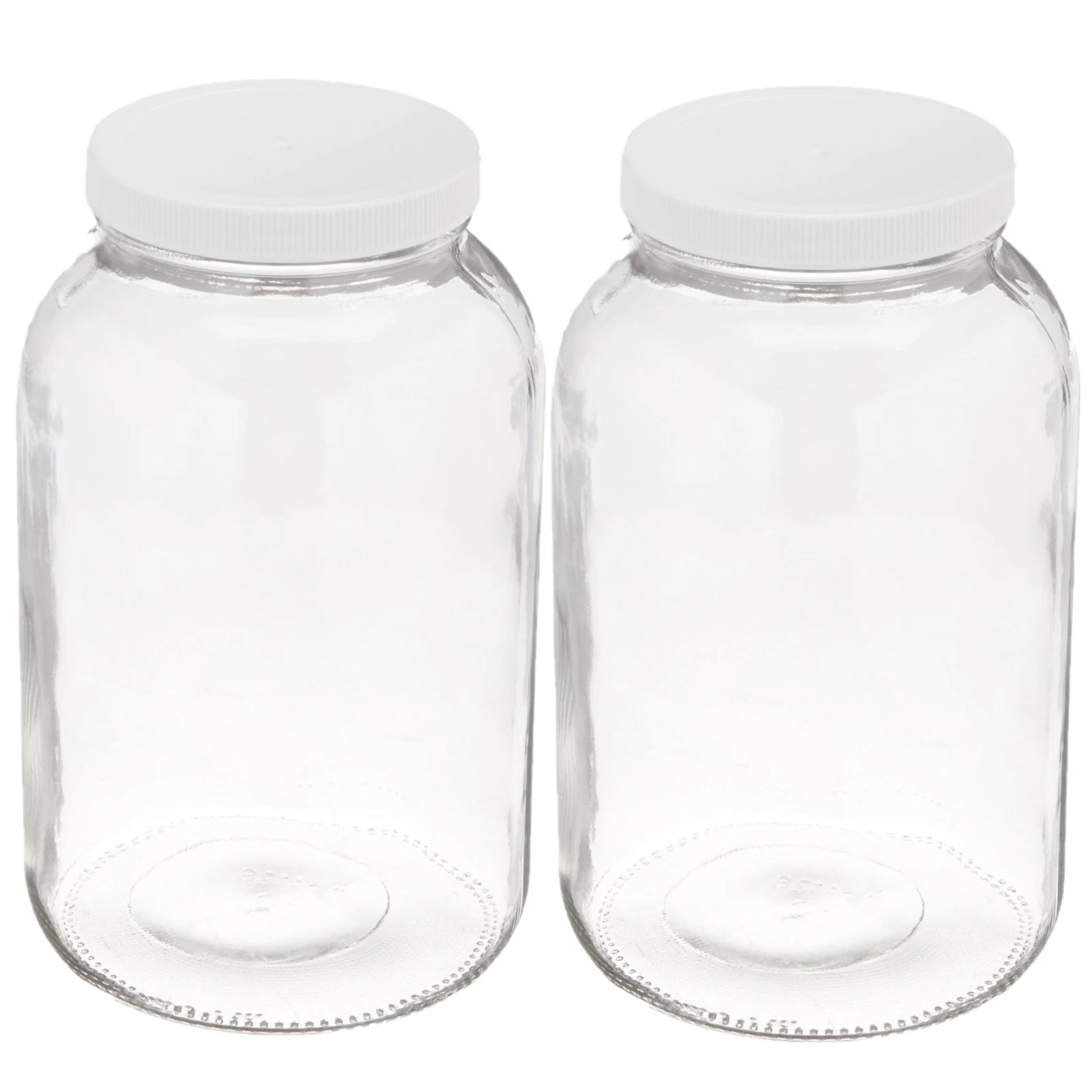 Kombucha Jars Pack of 2 (1 Gallon Glass Jars with BPA-Free Lids) Made in USA Jar