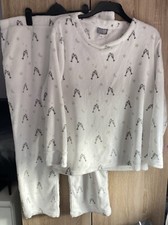 QVC Cozee Home White Velvetsoft Pyjamas/Champagne Glasses XX Large