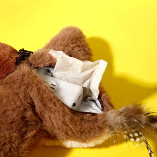 Electronic Interactive Flying Bird Cat Plush Toy Hanging Flapping Wings Sparrow - Picture 8 of 9