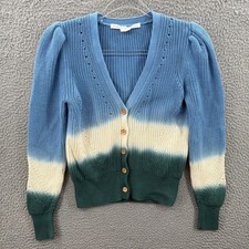 Veronica Beard Sweater Womens Small Parula Tie Die Ombre Cardigan Quiet Luxury