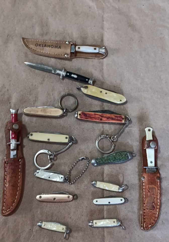 Vintage USA Made mini pocket / key chain Knives - Lot of 15 Knives | eBay
