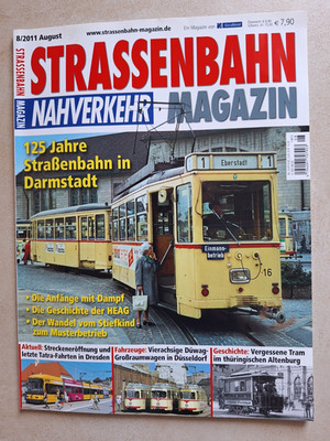 Strassenbahn Nahverkehr Magazin 125 Jahre Darmstadt HEAG 8/2011