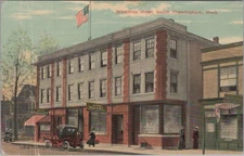 Winthrop Hotel South Framingham MA Pharmacy Early Auto Postcard