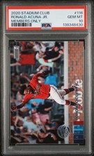 2020 Stadium Club Members Only #116 RONALD ACUNA JR. Braves PSA 10 Gem Mint