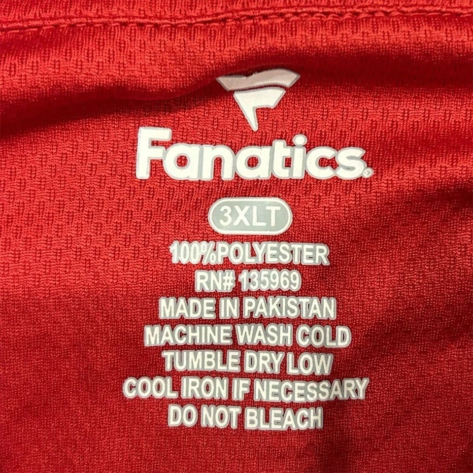 Kansas City Chiefs Men's 3XLT Red Quarter-Zip Varsity Jacket - Image 3 of 4