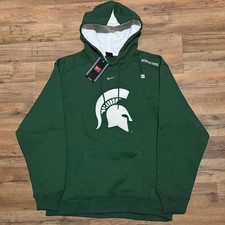 90s Nike Team Center Swoosh Michigan State Spartans Hoodie Sweatshirt