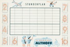 Stundenplan, Verkehrserziehung, Reklame Altho...