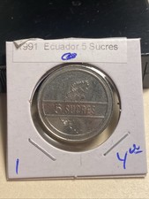 1991 Ecuador 5 Sucres BU Free Shipping