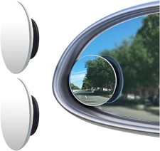 Blind Spot Car Mirror, 2" HD Glass Wide Angle Convex Mirror with Round
