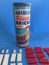 Vintage ELGO American Plastic Bricks Set No 705 - Mid Century Toy Building Set
