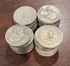 Lot of 40 United States 90% Silver Quarters 25 cents