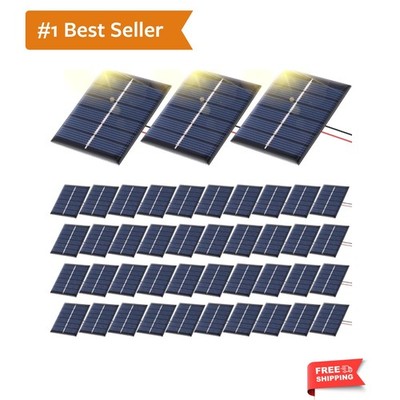 40 Pcs Mini Solar Panels 3V 120MA Small Polycrystalline Solar Cells Bulk DIY ...