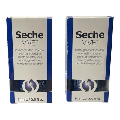 Lot of 2 Seche Vive Instant Gel Effect Top Coat