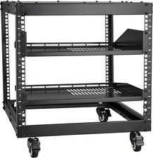 Scaffale Portaoggetti per Attrezzi Multimediale, Carrello per Server Di Rete Aut