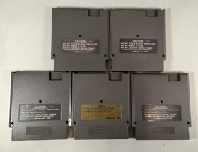 Nintendo - NES - 5 Game Lot - Super Mario, Rad Racer, Top Gun 2, Al Unser Racing