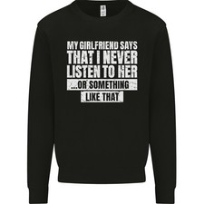 Meine Freundin Sagt Ich Niemals Hören Lustig Kinder Sweatshirt Pullover